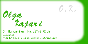 olga kajari business card